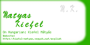 matyas kiefel business card